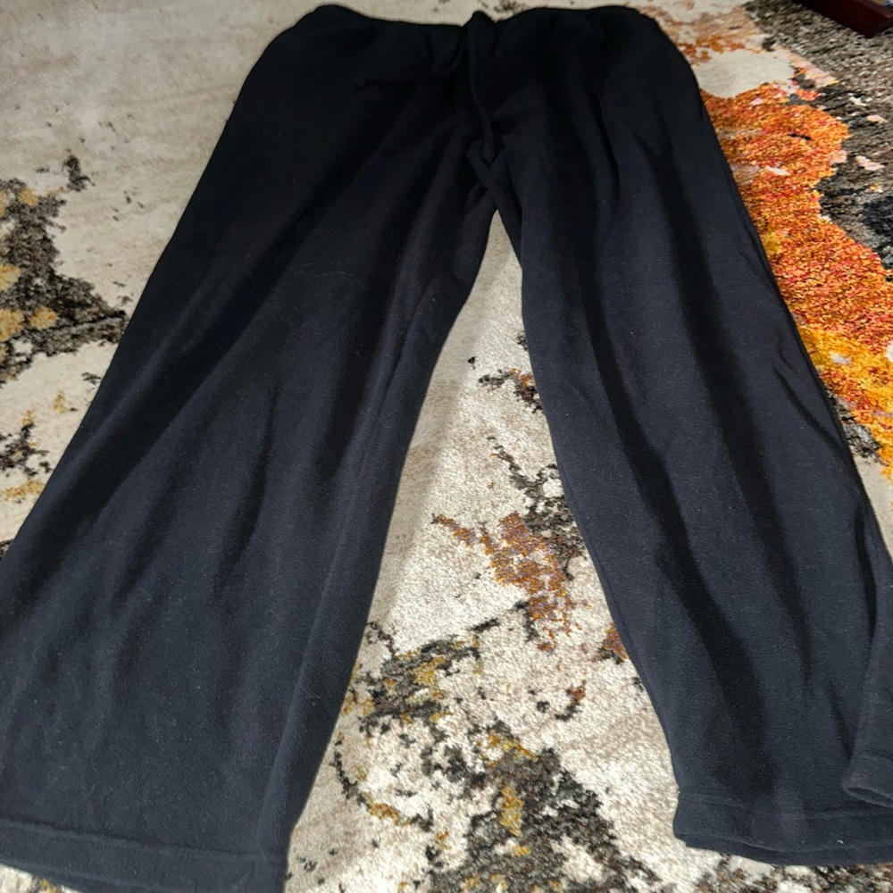 Black Fleece Pajama Pants